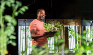 Produce'd Founder Greg Crafter at his indoor hydroponic farm located in Atlanta, Georgia.